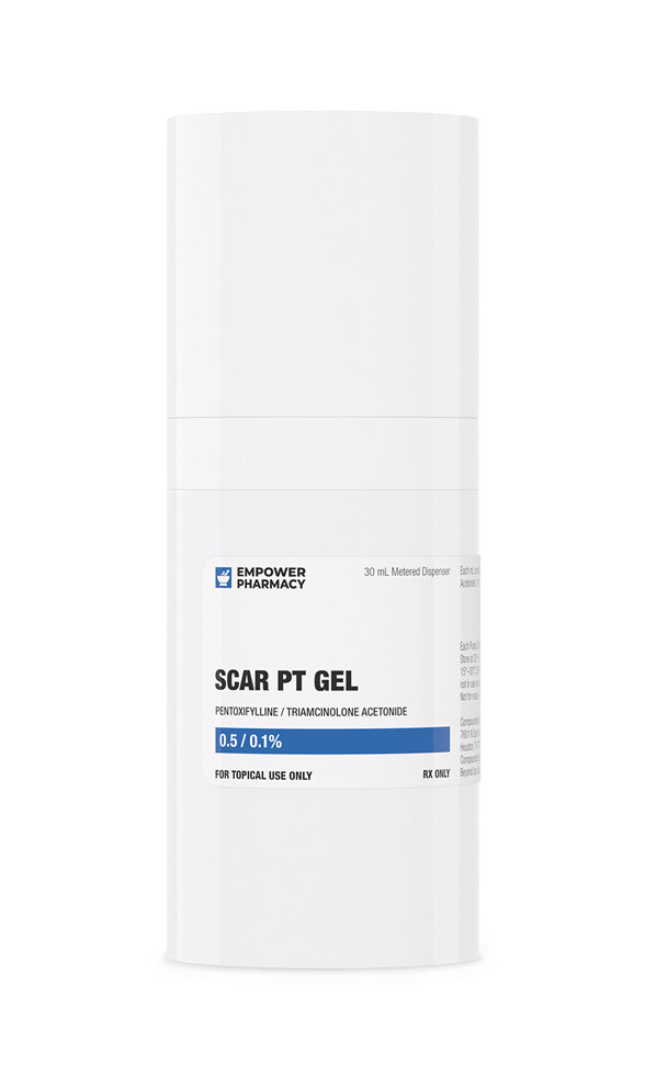 Scar PT Gel (Pentoxifylline / Triamcinolone Acetonide 0.5/0.1%) 30 mL Pump with Service Fee  EMPOWER PHARMACY