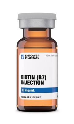 Biotin (Vitamin B7) 10mg/ml 10ml Vial IM Injection with E-Visit EMPOWER PHARMACY
