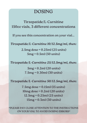 Tirzepatide/L-Carnitine SC INJECTION with E-Visit DESIGNER DRUGS RX PHARMACY