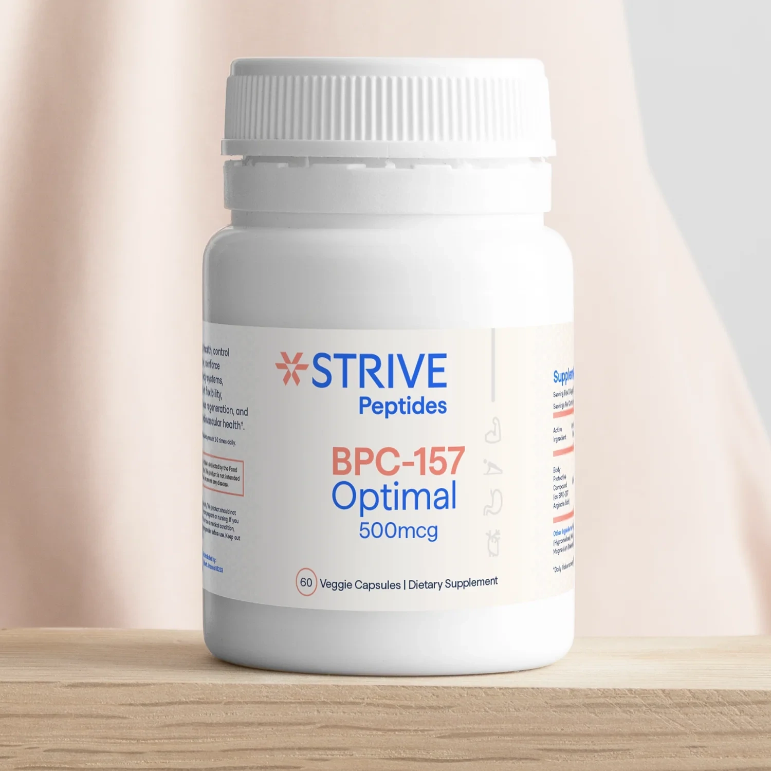 STRIVE Peptides OTC BPC-157 | Optimal 500mcg #60 Capsules