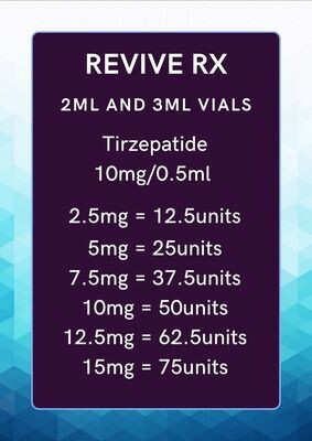 Tirzepatide 10mg/0.5ml 2ML Vial with E-Visit REVIVE RX PHARMACY