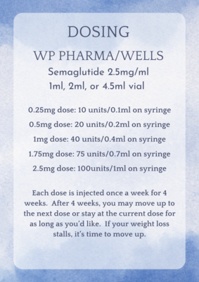 Semaglutide 2.5mg/ml SC Injection with E-Visit WELLS PHARMACY