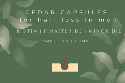 CEDAR HAIR LOSS CAPSULES Biotin/Finasteride/Minoxidil Capsules with Service Fee  STRIVE PHARMACY