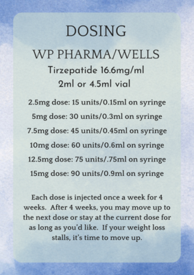 Tirzepatide 16.6mg/ml SC Injection with E-Visit WELLS PHARMACY