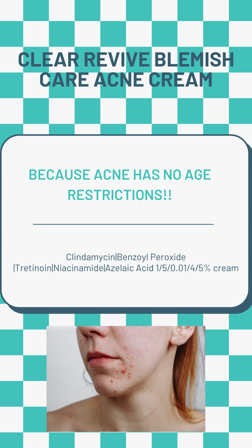 CLEAR REVIVE BLEMISH CARE Acne Cream (Clindamycin/Benzoyl Peroxide/Tretinoin/Niacinamide/Azelaic Acid) with Service Fee  STRIVE PHARMACY
