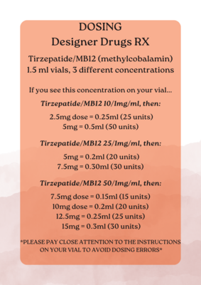 Tirzepatide/B12 SC INJECTION with E-Visit DESIGNER DRUGS RX PHARMACY