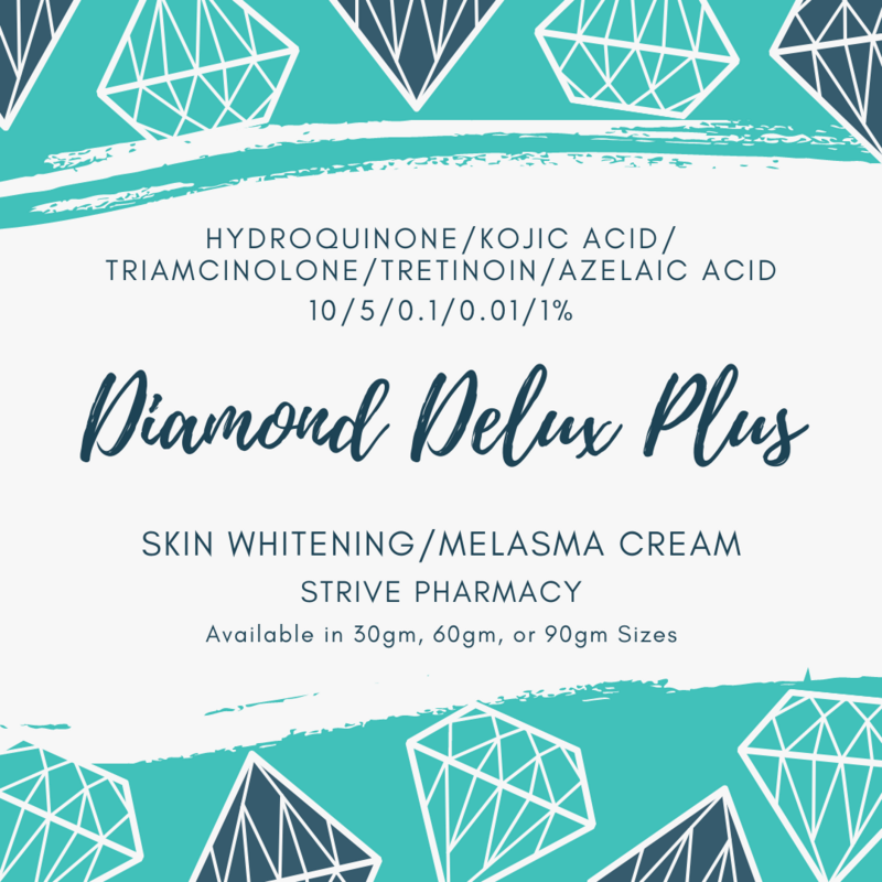 Melasma Diamond DeLux PLUS Cream (Hydroquinone/Kojic Acid/Triamcinolone/Tretinoin/Azelaic Acid 10/5/0.1/0.01/1%) with E-Visit STRIVE PHARMACY