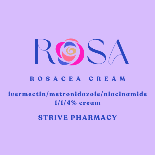 Rosacea Rosa Cream (Ivermectin / Metronidazole / Niacinamide 1/1/4%) with E-Visit STRIVE PHARMACY