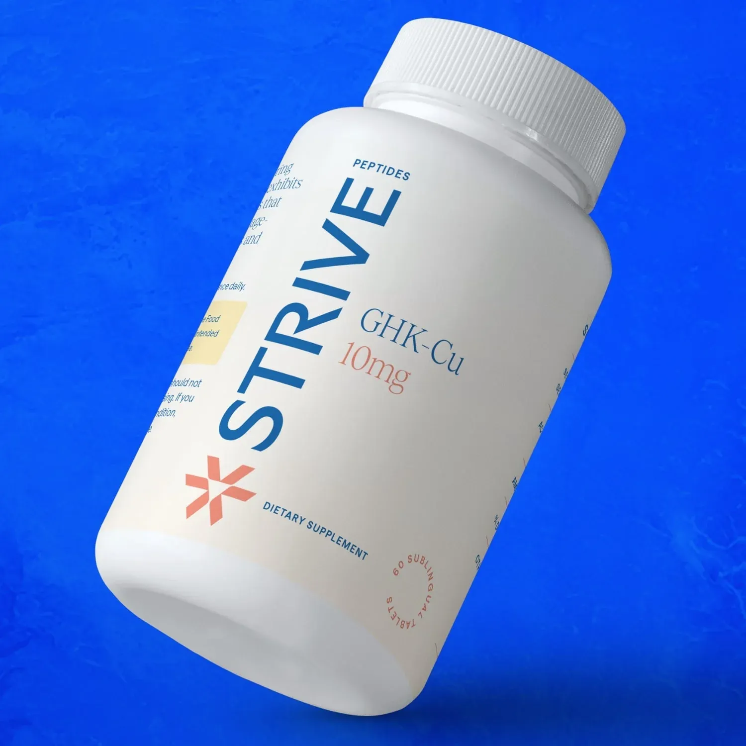 STRIVE Peptides OTC GHK-Cu | Protect and Regenerate 10mg #60 Sublingual Tablets