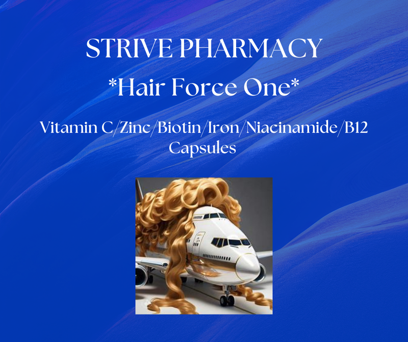 HAIR FORCE ONE #120 CAPSULES Vitamin C/ Zinc/Biotin/Iron/Niacinamide/B12 (methylcobalamin) Capsules with Service Fee  STRIVE PHARMACY