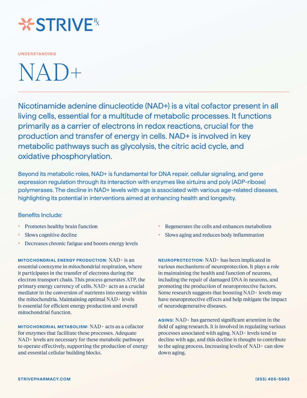 NAD+ 2000mg VIAL SC INJECTION with Service Fee  STRIVE PHARMACY NETWORK