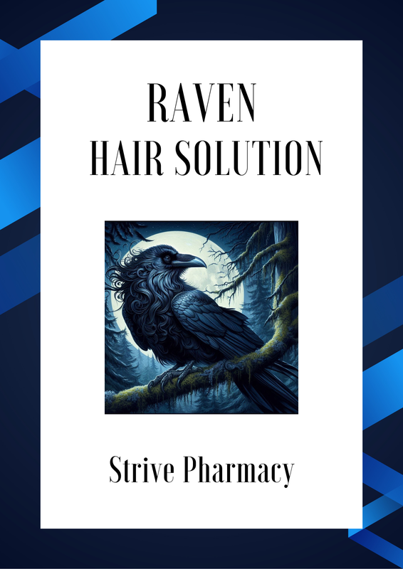 RAVEN (Minoxidil/Finasteride/Tretinoin/Vitamin E/Fluocinolone) HAIR SOLUTION 50ml Bottle with Service Fee  STRIVE PHARMACY
