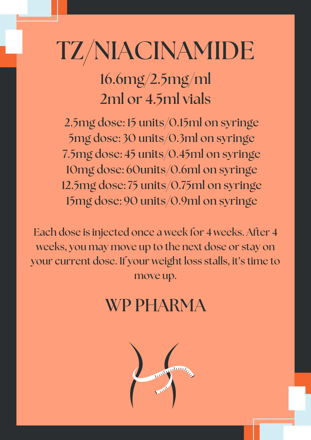 TZ/NIACINAMIDE 16.6mg/ml Injection with Service Fee  WP PHARMA LABS