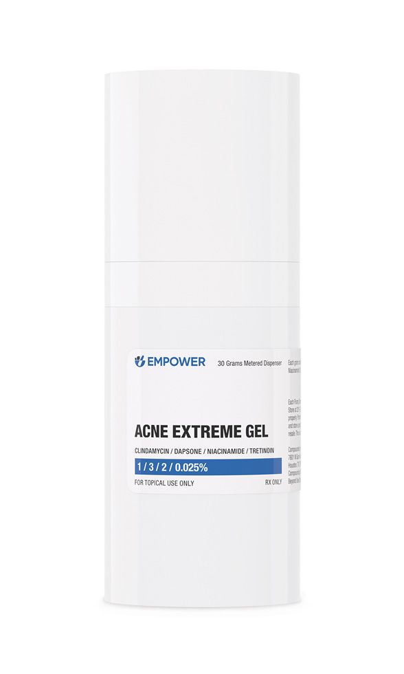 Acne Extreme Gel (Clindamycin/Dapsone/Niacinamide/ Tretinoin 1/3/2/0.025%) 30g Pump with Service Fee EMPOWER PHARMACY