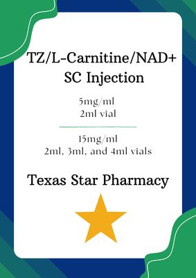 TZ/L-Carnitine/NAD+ SC INJECTION with E-Visit TX STAR PHARMACY