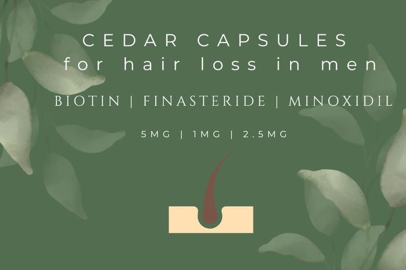 CEDAR HAIR LOSS CAPSULES Biotin/Finasteride/Minoxidil Capsules Service Fee  STRIVE PHARMACY
