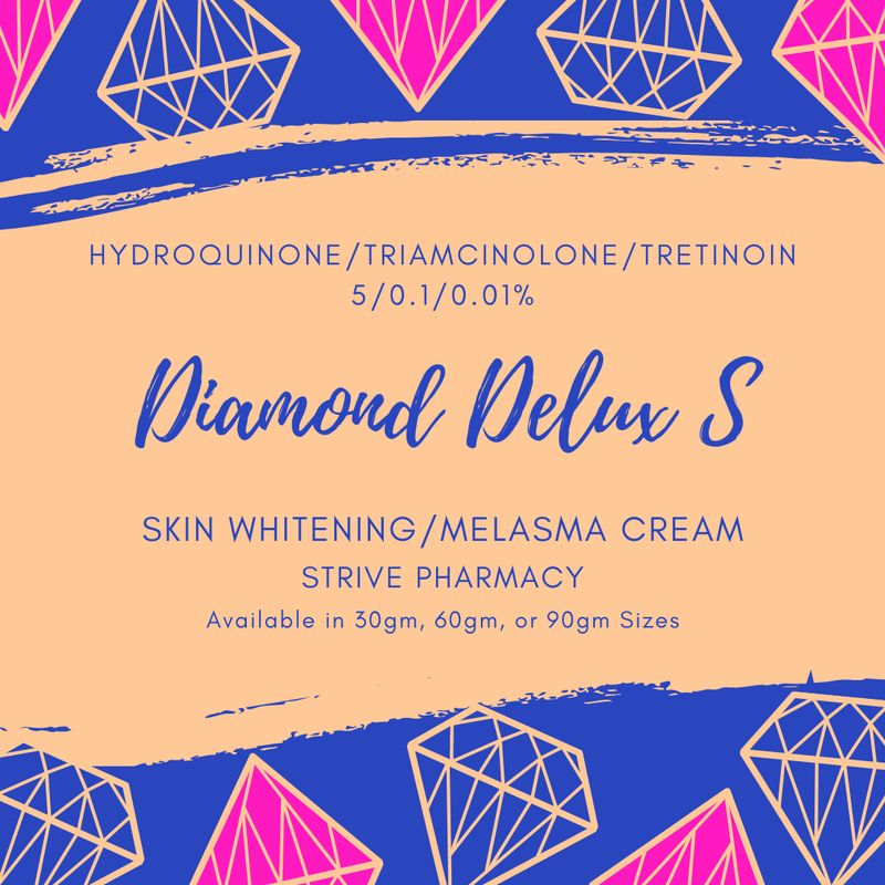 Melasma Diamond DeLux S Cream (Hydroquinone/Triamcinolone/ Tretinoin 5/0.1/0.01%) Service Fee  STRIVE PHARMACY