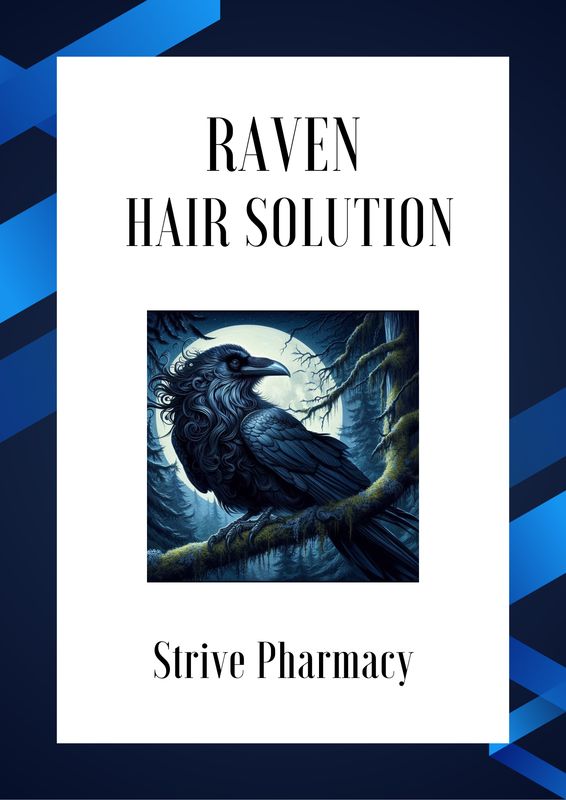 RAVEN (Minoxidil/Finasteride/Tretinoin/Vitamin E/Fluocinolone) HAIR SOLUTION 50ml Bottle Service Fee  STRIVE PHARMACY