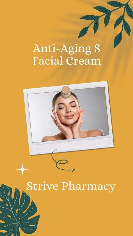 Anti-Aging S Facial CREAM (Estriol/Tretinoin/Alpha Lipoic Acid/Vitamin C w/Hyaluronic Acid) with Service Fee STRIVE PHARMACY