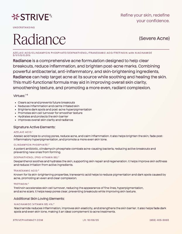 RADIANCE Acne Cream Service Fee  STRIVE PHARMACY