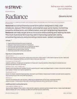 RADIANCE Acne Cream Service Fee  STRIVE PHARMACY