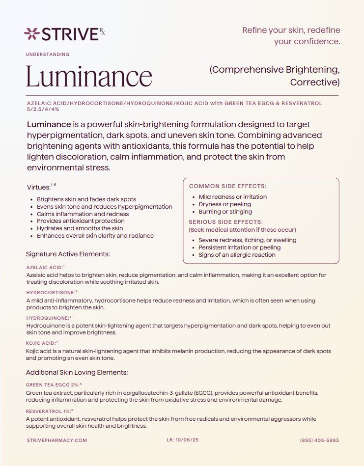 LUMINANCE Brightening/Correcting Cream Service Fee  STRIVE PHARMACY