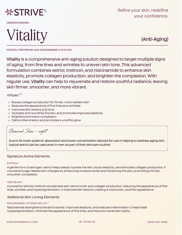 VITALITY Anti-Aging Cream Service Fee  STRIVE PHARMACY
