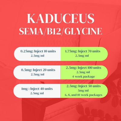 SEMA/B12/GLYCINE SC Injection Service Fee  KADUCEUS