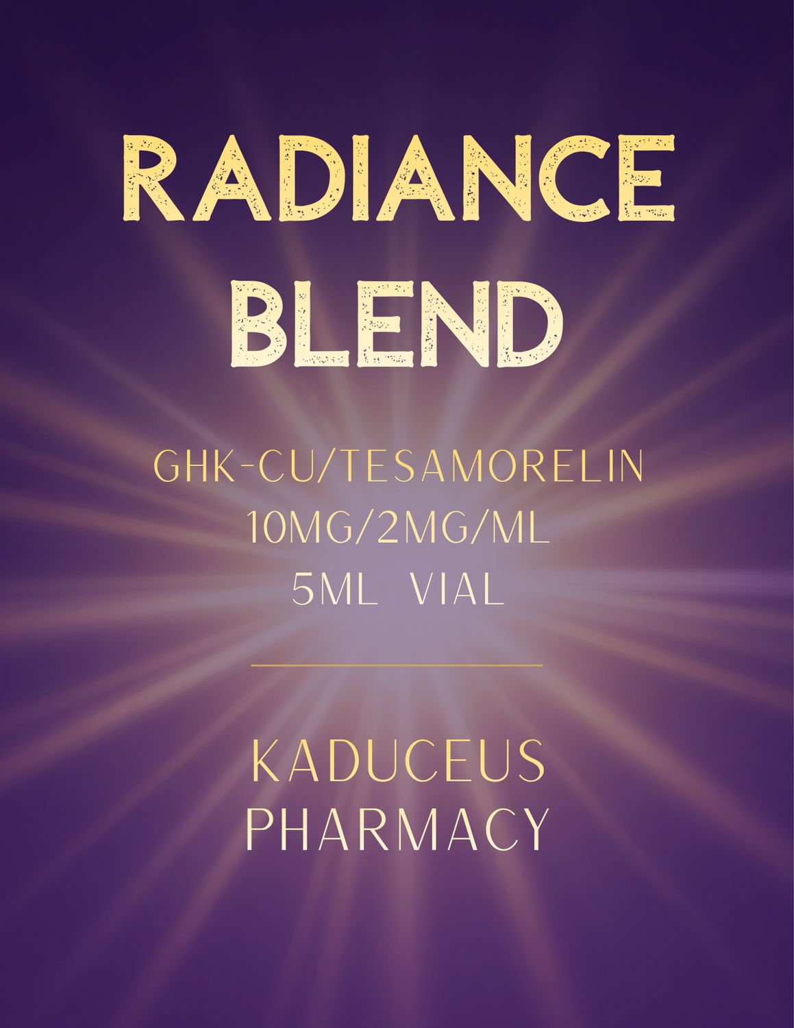 GHK-Cu/Tesamorelin RADIANCE BLEND SC INJECTION Service Fee  KADUCEUS apv