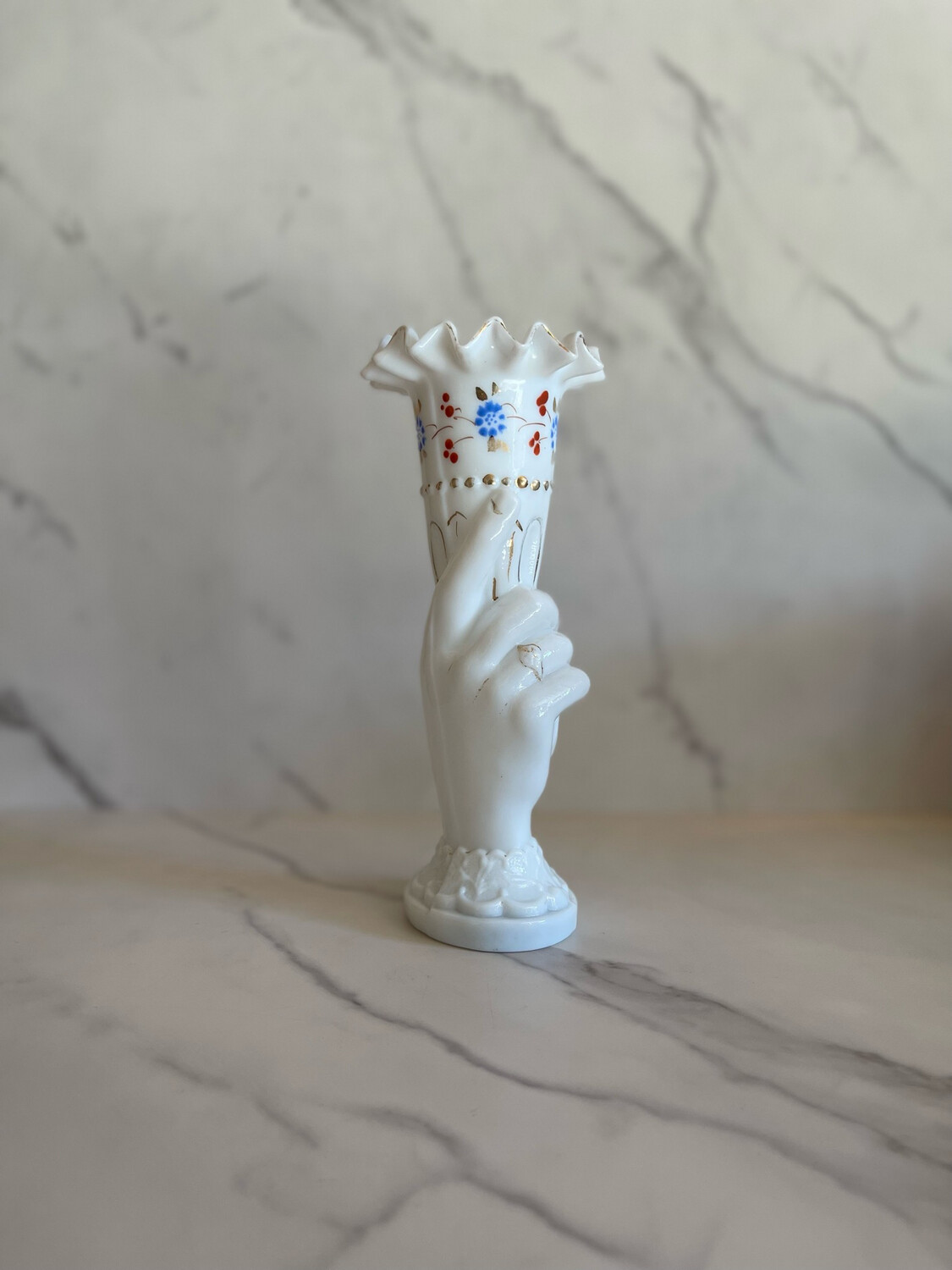 Westmoreland Milk Glass Hand Vase