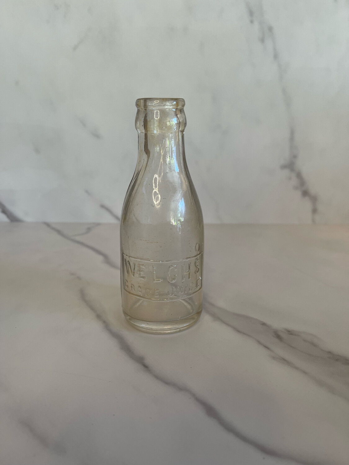 Glass Welches Grape Juice Bottle