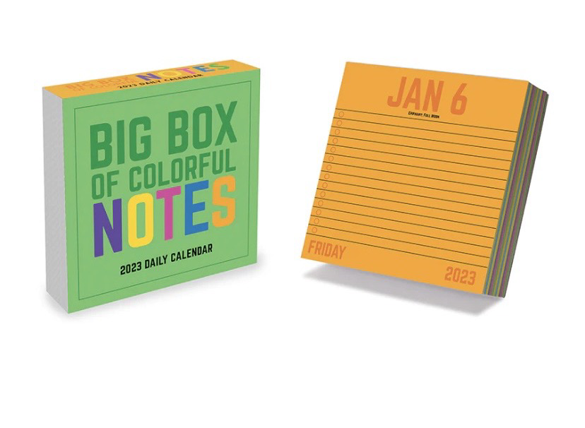 2023 Big Box of Colorful Notes Daily Desktop Calendar