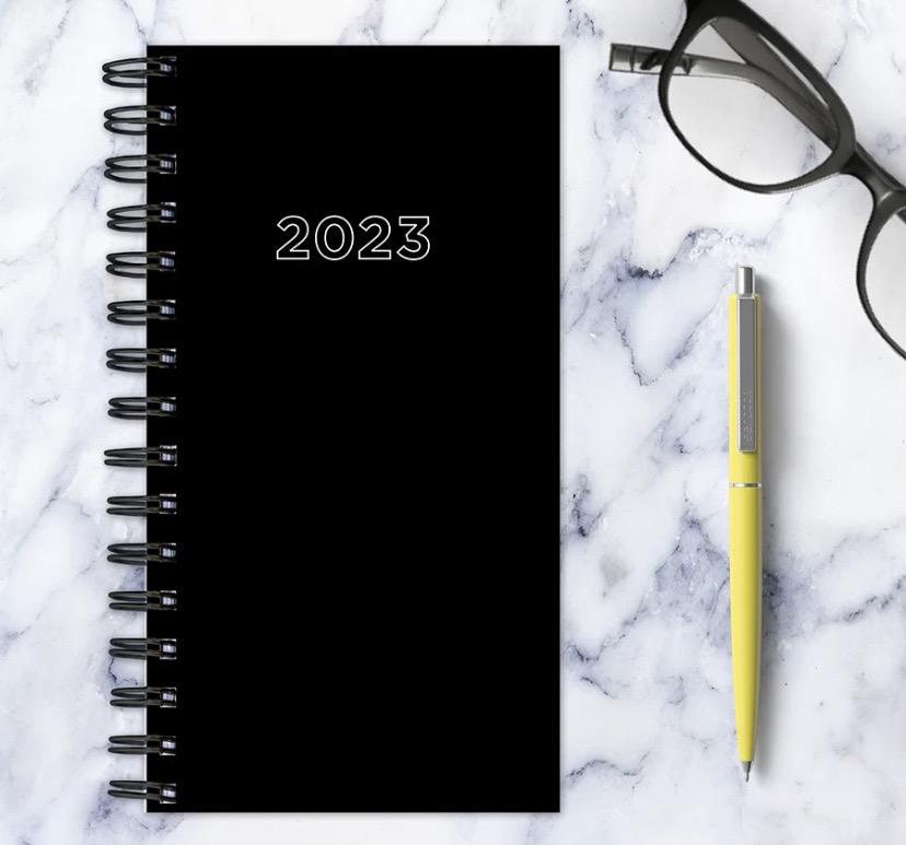 2023 Black Small Weekly Monthly Planner