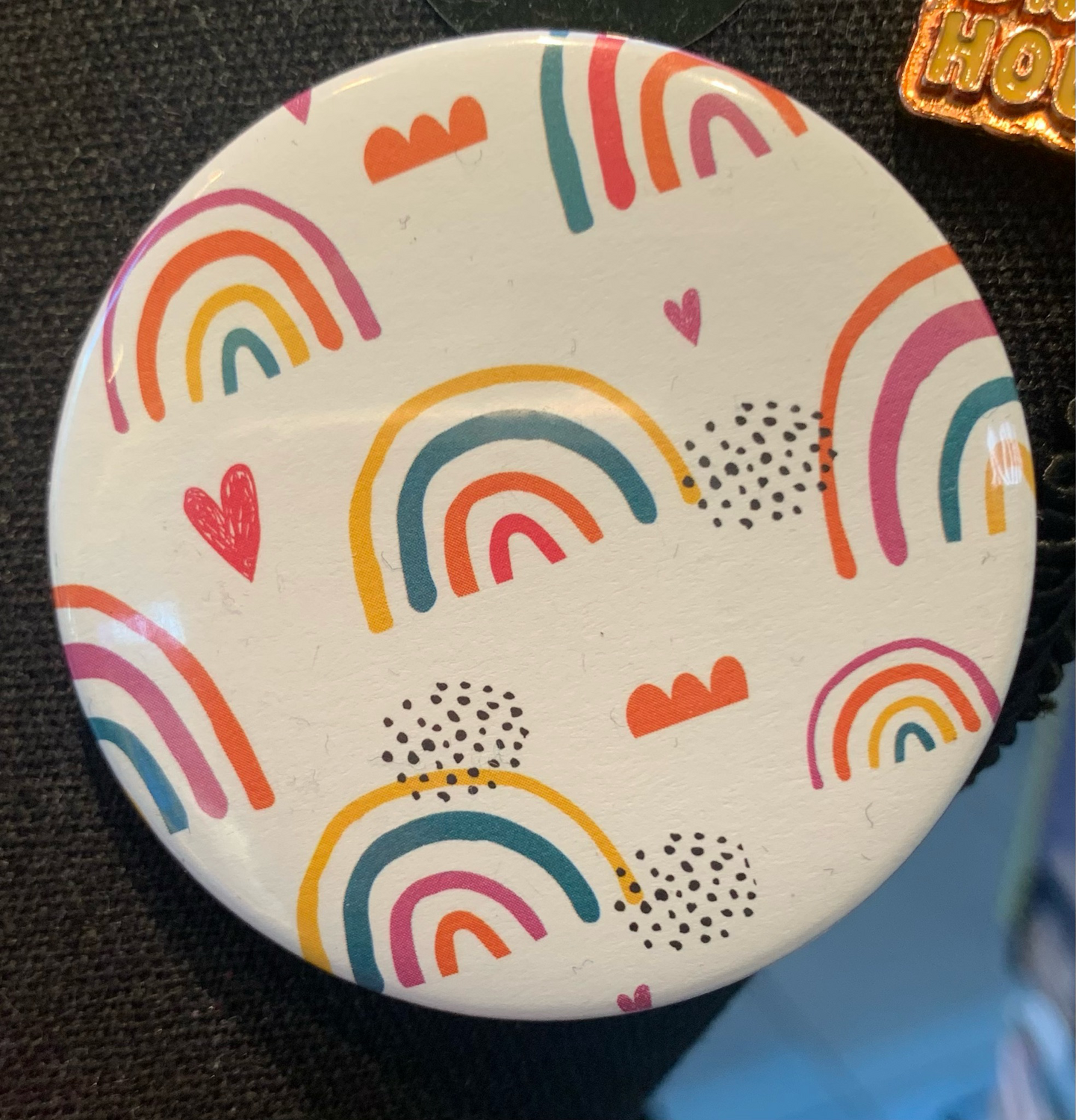 Big Rainbow Button