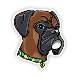 BOXER DOG STICKER