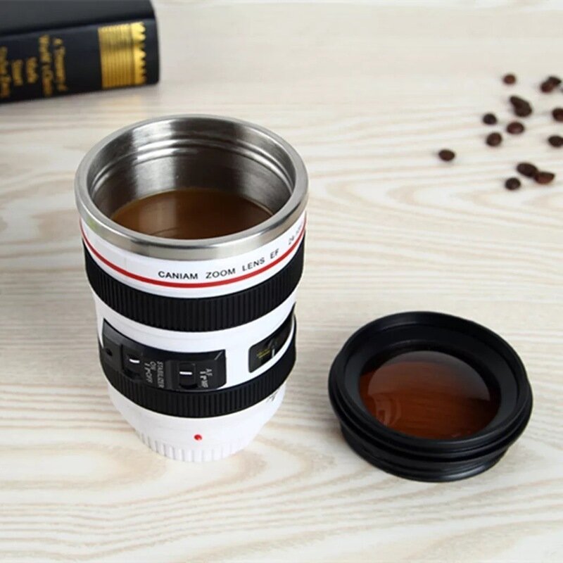 Camera Lens Mug- white