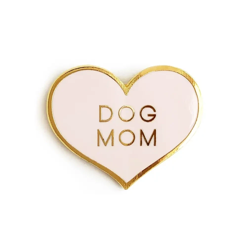 Dog Mom Heart Enamel Pin