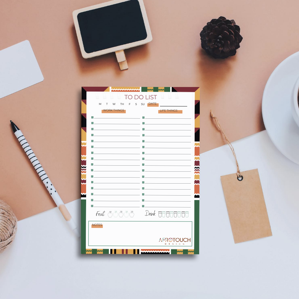 Dual To-Do List Notepad: Kente