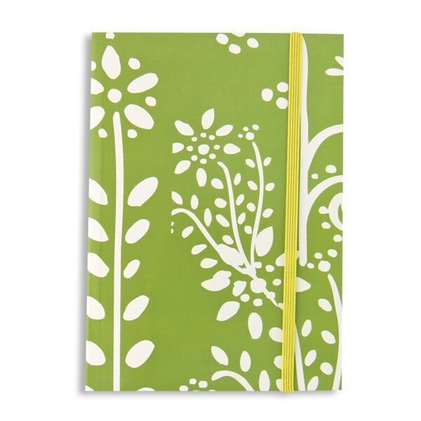 Green and White Flower Journal