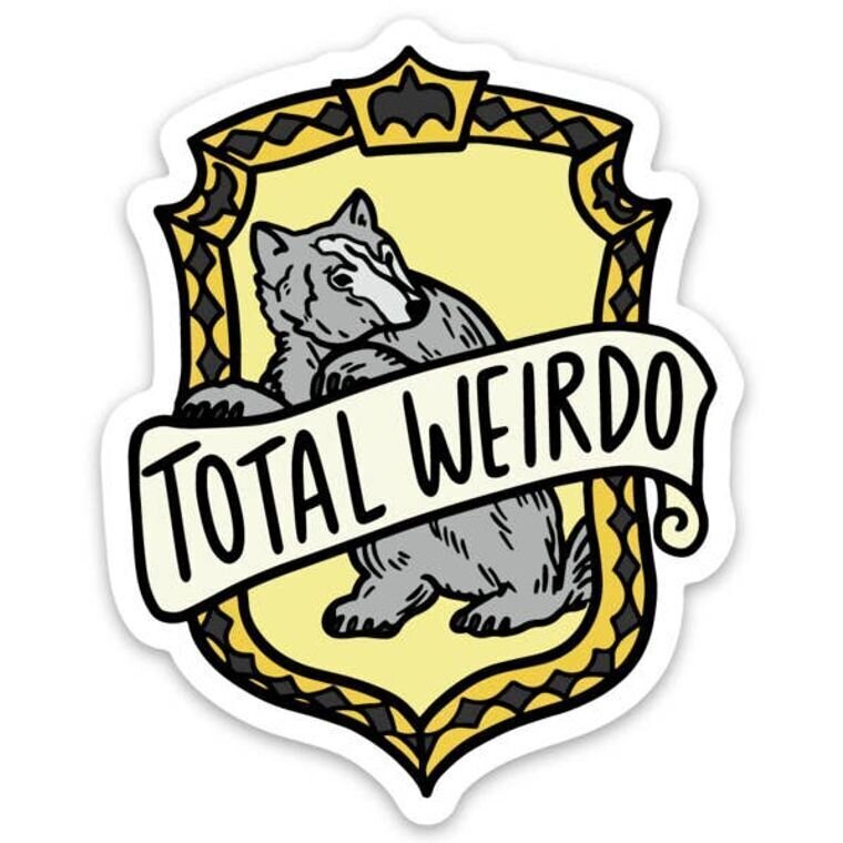 Harry Potter HufflePuff Total Wierdo Sticker