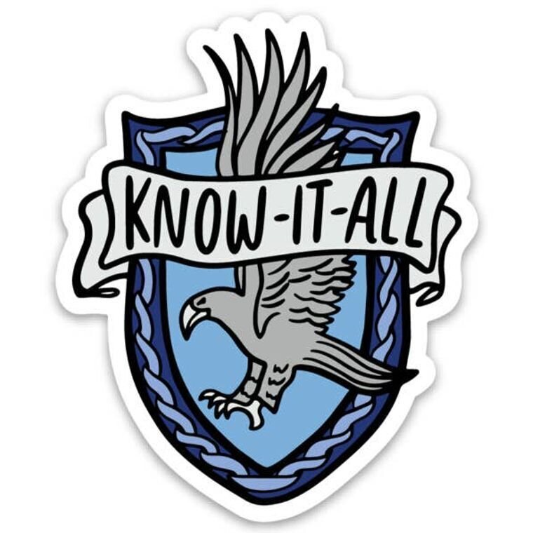 Harry Potter Ravenclaw Know it All Sticker