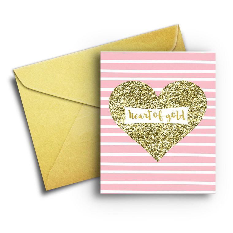 Heart of Gold Thank You/Encouragment Card