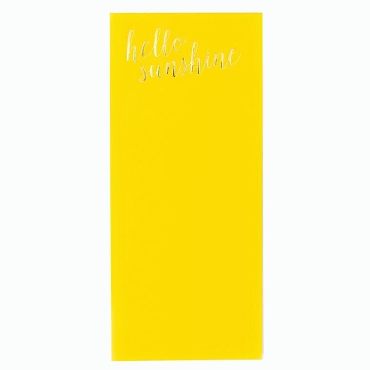 Hello Sunshine List Pad with Gold Foil