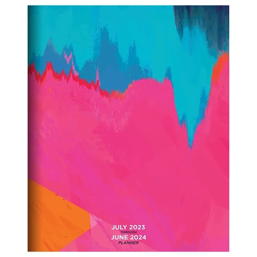 July 2023 - June 2024 Paint Splatter Large Monthly Planner