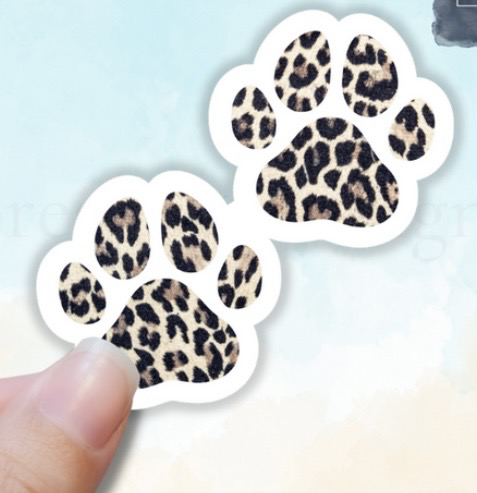 Leopard Paw Prints Sticker
