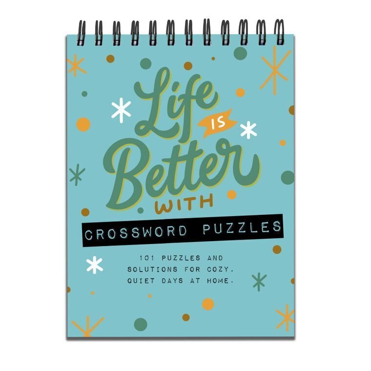 Life is Better with Crossword Puzzles Spiral Book