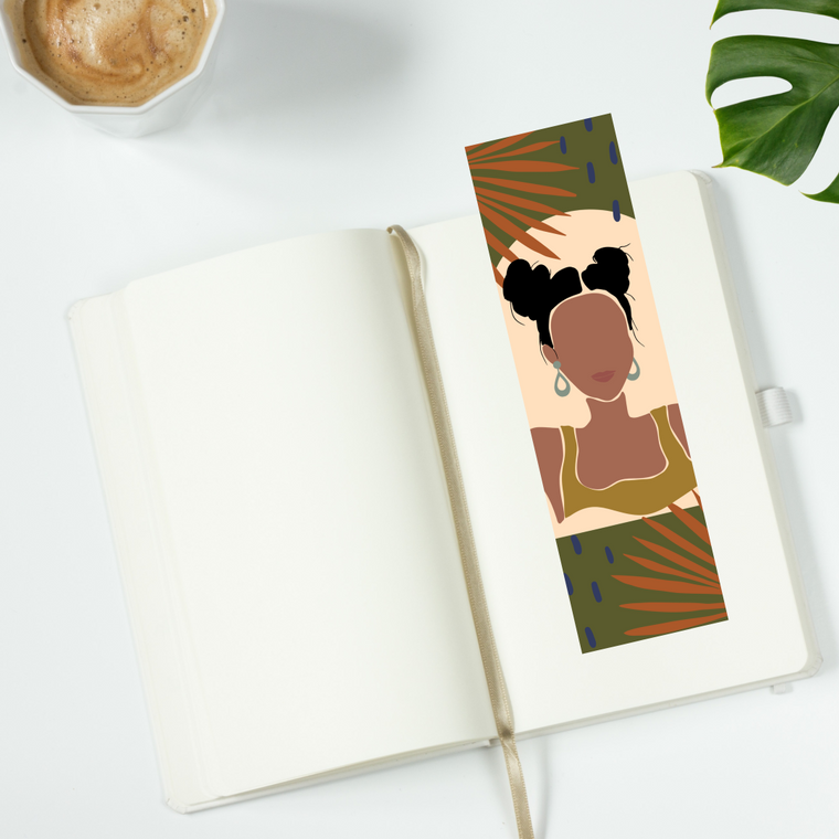 Melanated Pom Pom Girl Bookmark