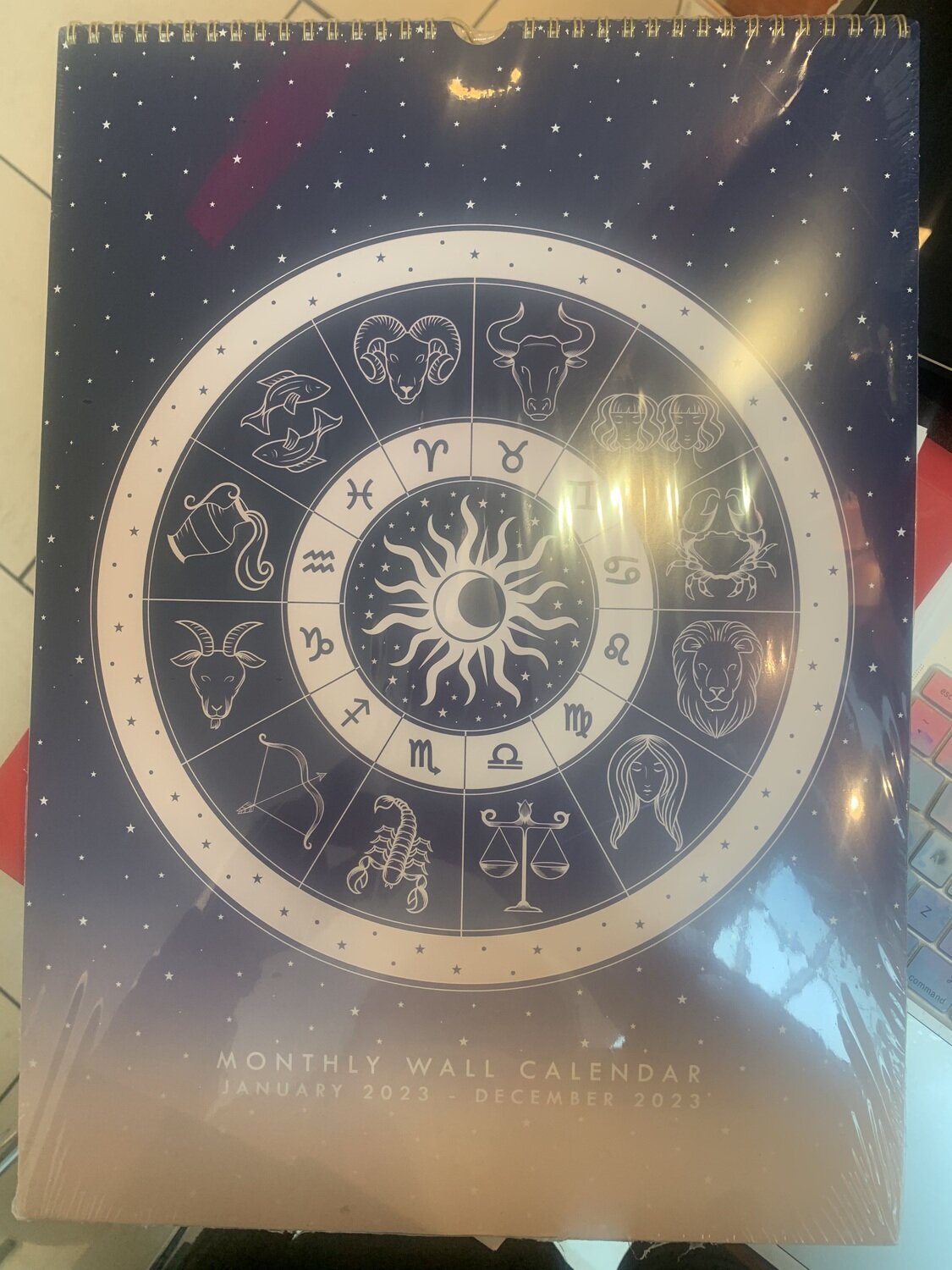 Monthly Wall Calendar: Astrology pattern