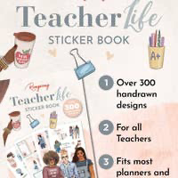 Teacher life sticker book