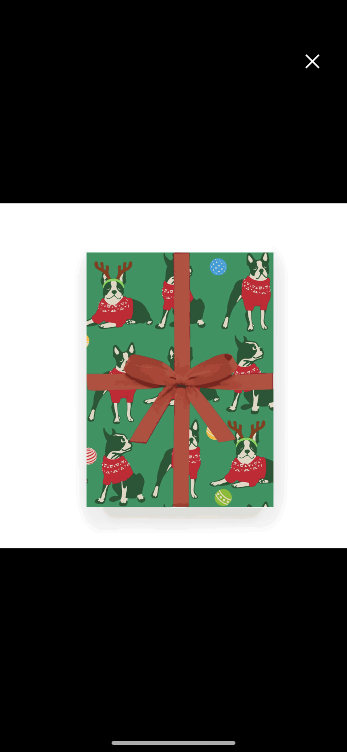 Terrier Wrapping Paper (Holiday) -